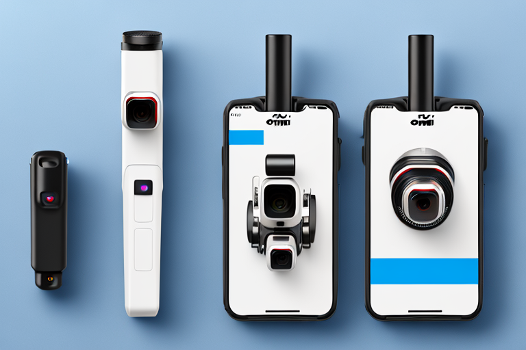 Two dji osmo mobile cameras side-by-side