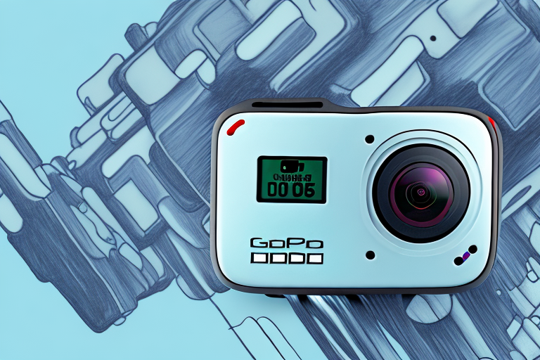 A gopro hero 7 camera with a memory card inserted