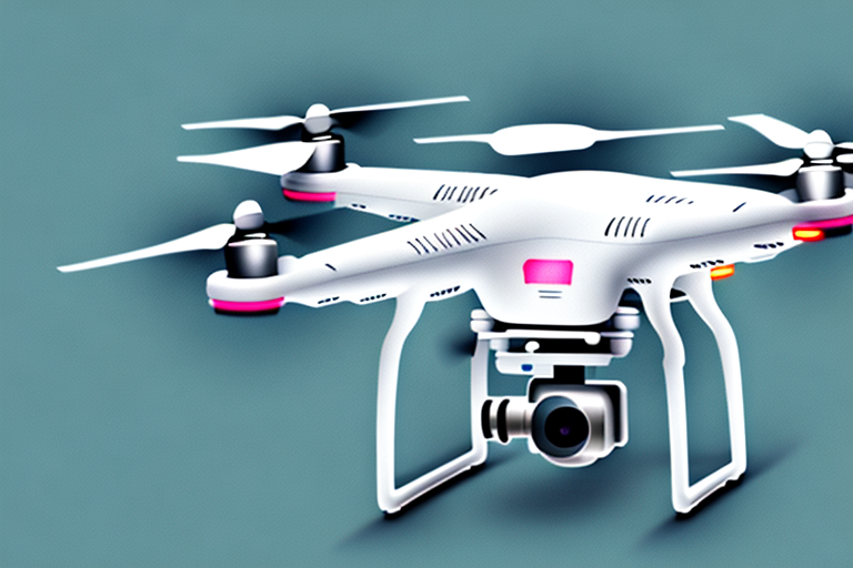 A drone with the dji mini 2 logo on it