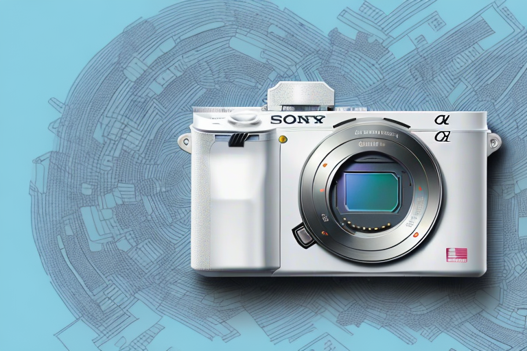 A sony a6000 camera with a sd card inserted