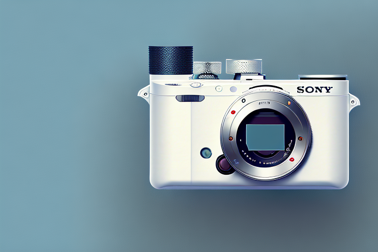 A sony e mount camera with a telephoto lens attached