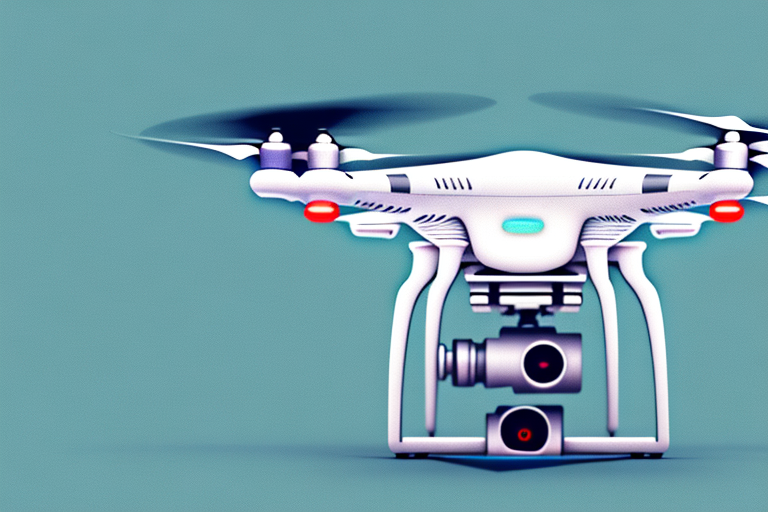 A drone hovering in front of a macro photography subject