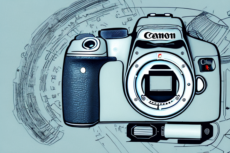 A canon rebel t6 camera with a lens attached