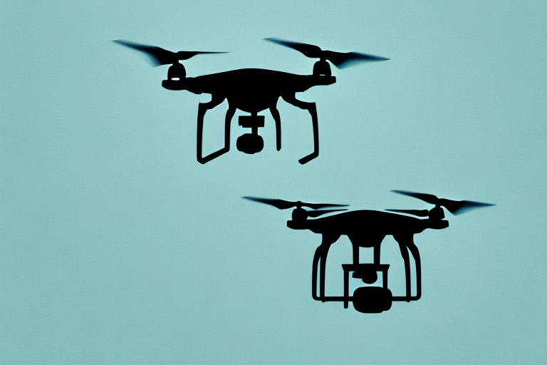A drone capturing a silhouette shot of a landscape