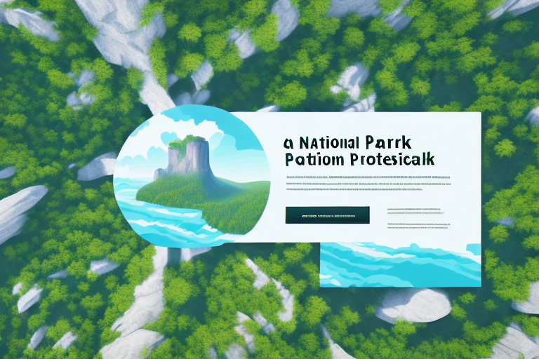 A national park or protected area from an aerial perspective