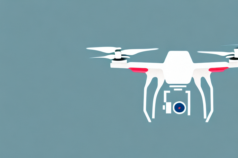 A drone flying over a landscape with a strong or subtle line composition