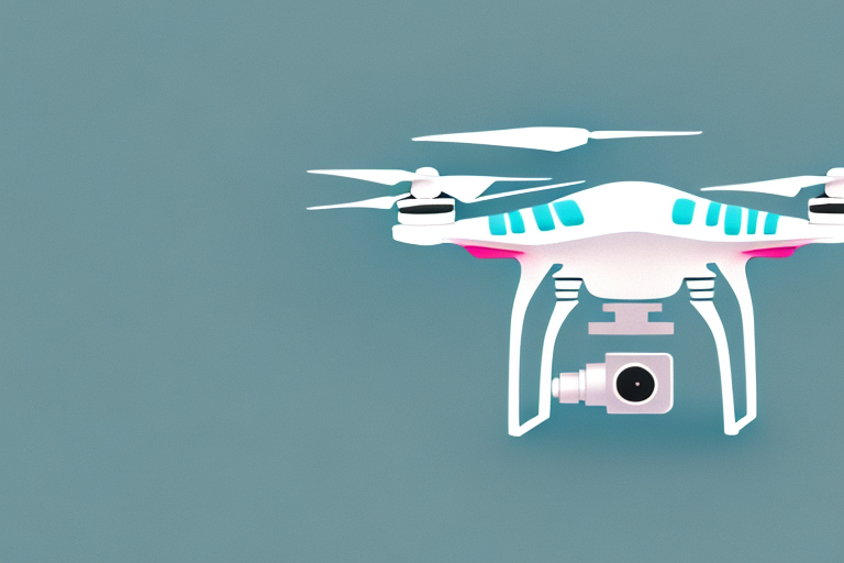 A drone flying over a landscape with vibrant and muted colors