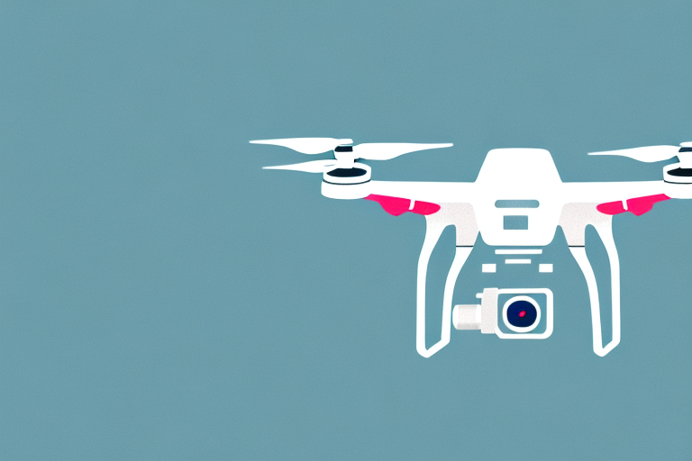 A drone flying in the sky with a camera attached