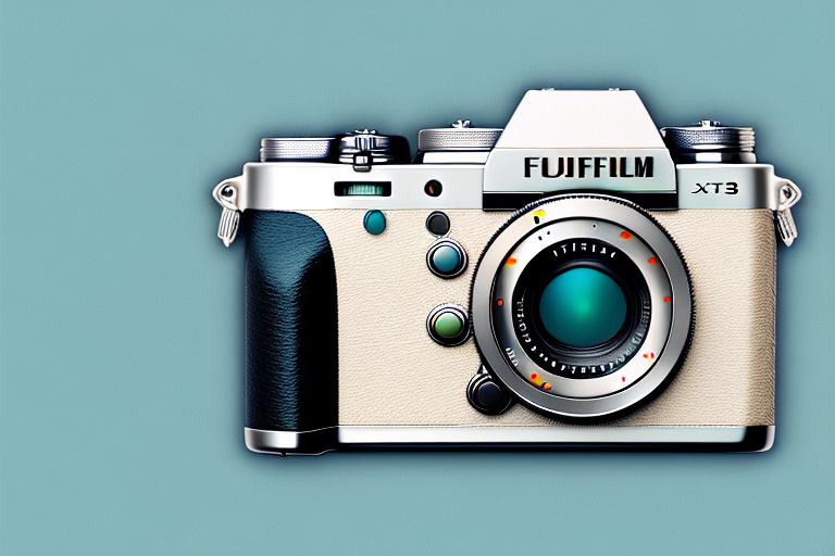 A fujifilm x t30 camera with a lens attached