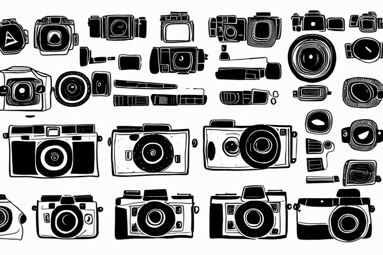 A variety of different cameras used in cinematography