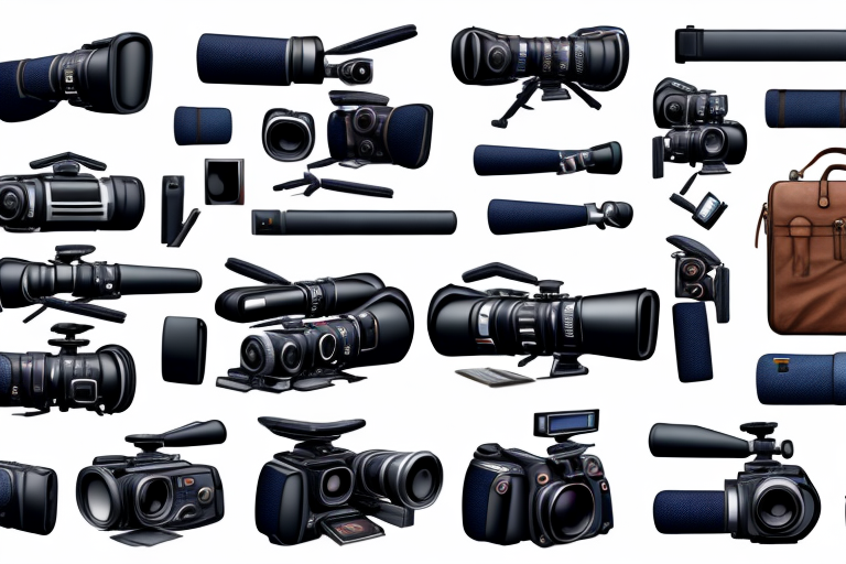 A variety of camcorders in different shapes and sizes