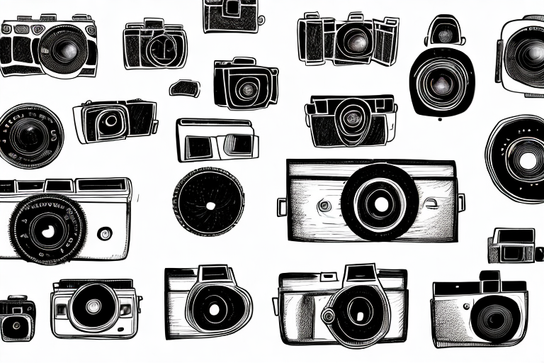 A range of cameras of varying sizes and shapes