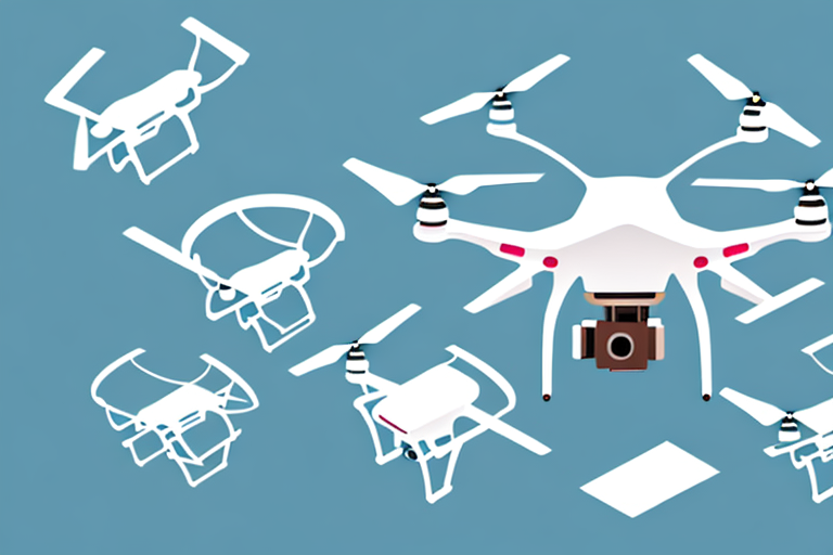 A variety of drones in flight