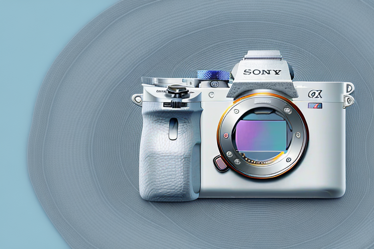 A sony a7r iv camera with a lens attached
