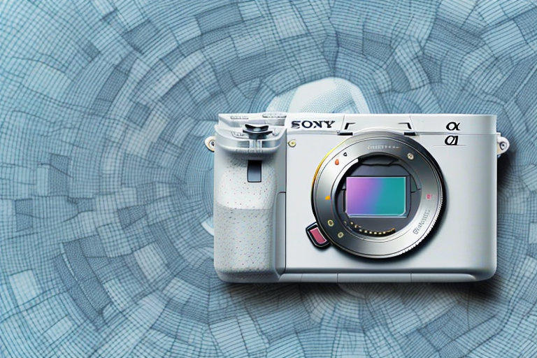 A sony a6500 camera with a lens attached