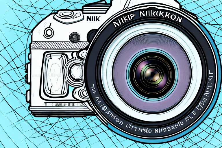 A nikon camera lens with a sharp focus