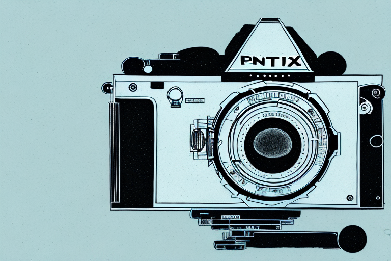 A pentax k3 mark iii camera with a lens attached