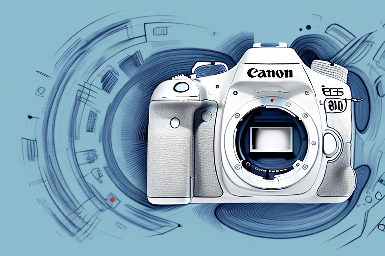 A canon eos 80d camera with its features highlighted