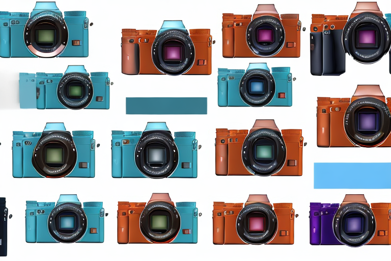A variety of sony cameras in different colors and angles