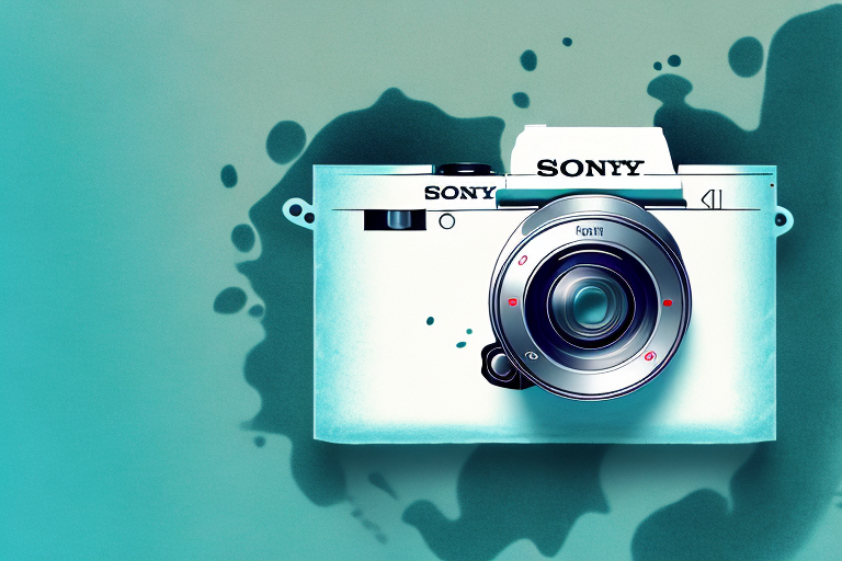 A sony camera submerged in a body of water