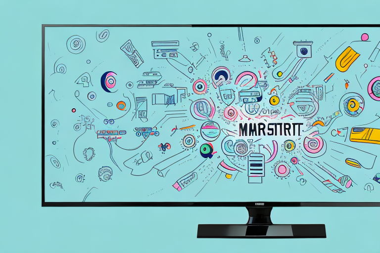 A 40-inch smart tv with its features and components highlighted