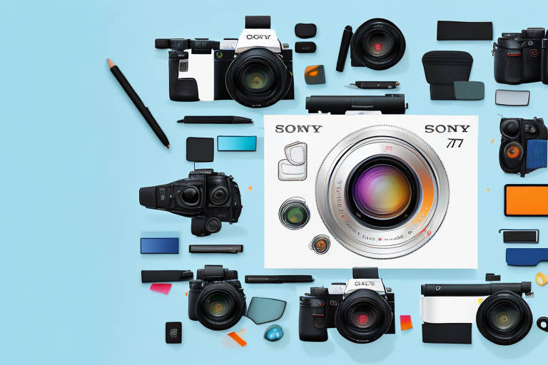 A sony alpha 7c camera with its features and functions highlighted