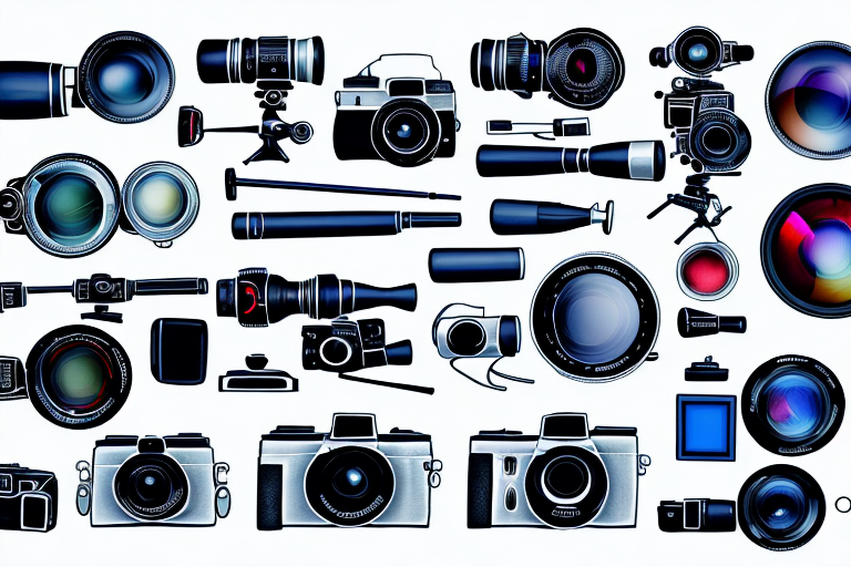 A variety of photography equipment