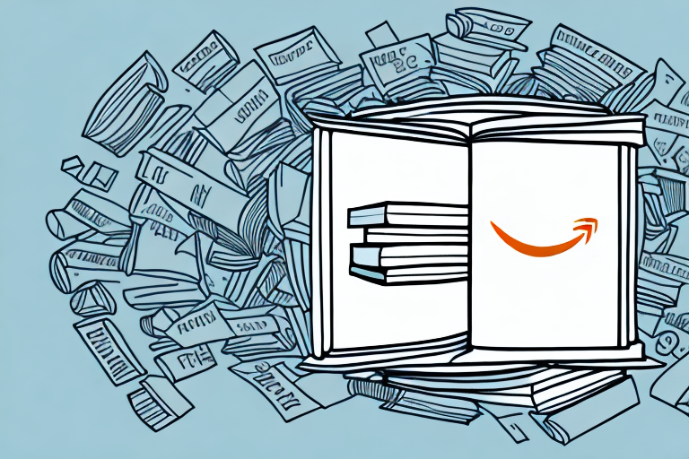 A stack of books with an amazon associates logo on top