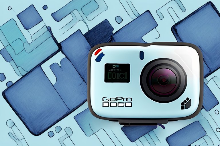 A gopro hero 10 camera with an sd card inserted