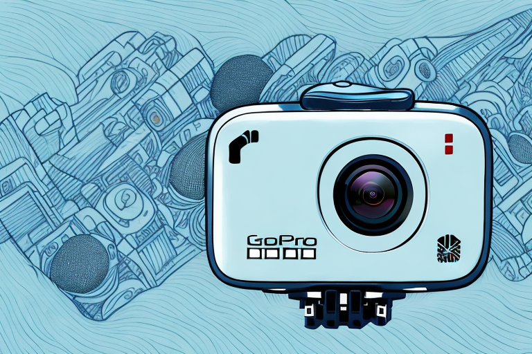 A gopro hero 10 camera with its microphone in focus