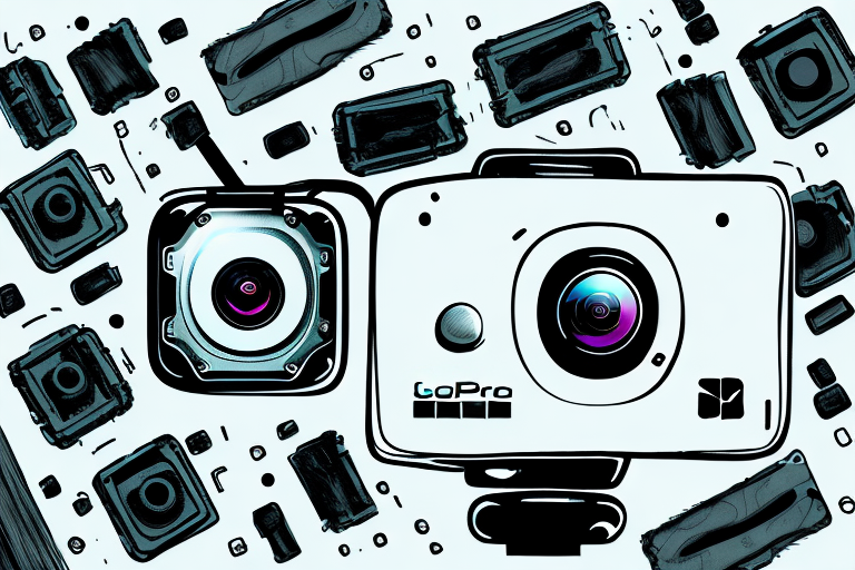 A gopro hero 10 black camera with its manual open