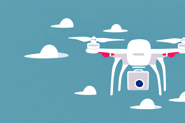 A drone flying in the sky with a long range of visibility