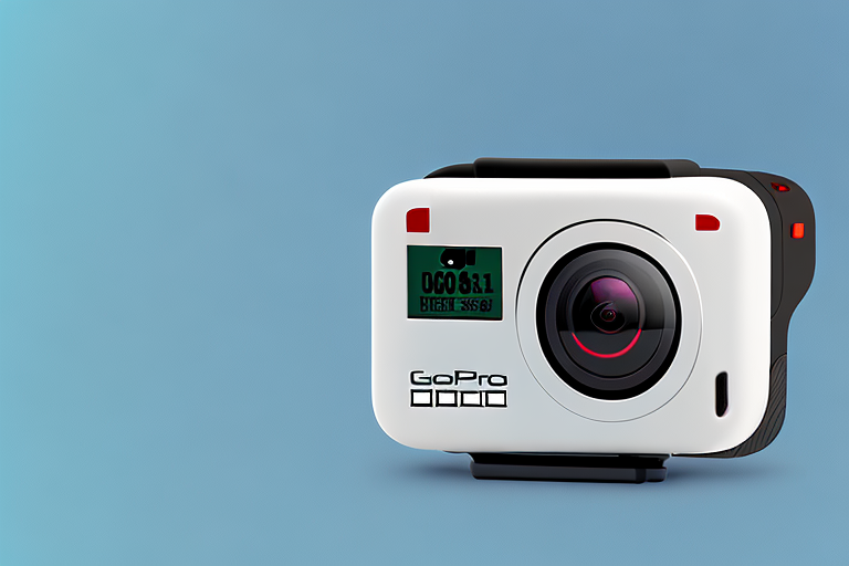 A gopro hero 11 mini camera with its battery life indicator