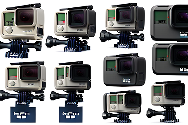 Three gopro cameras side-by-side