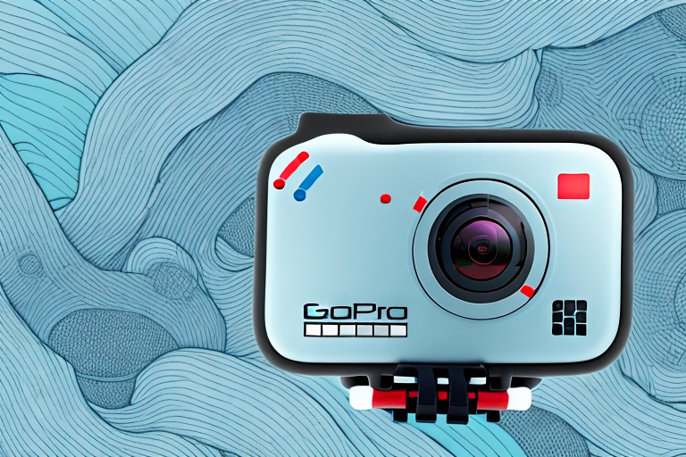 A gopro hero 8 camera with its microphone prominently featured