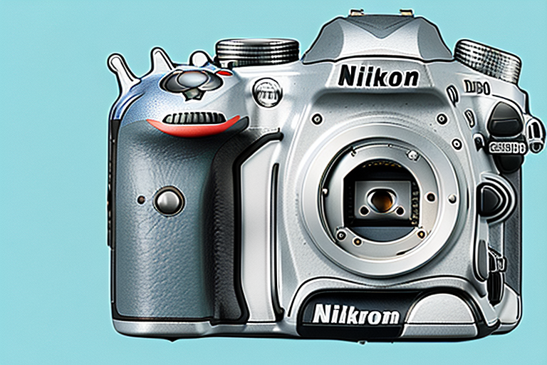 A nikon d3300 camera and an sd card