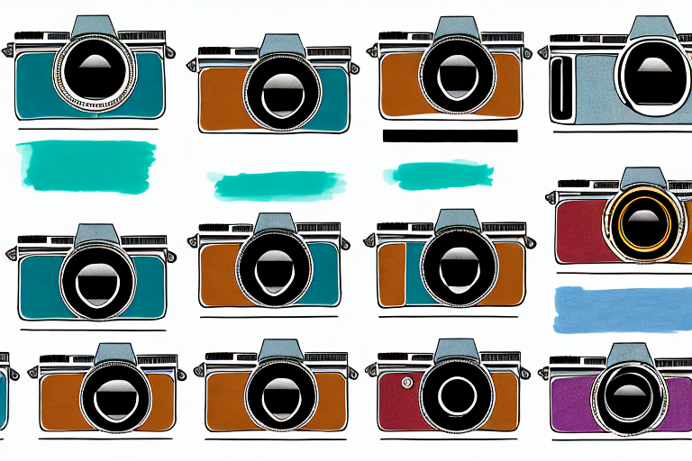A variety of fujifilm cameras in different colors and sizes