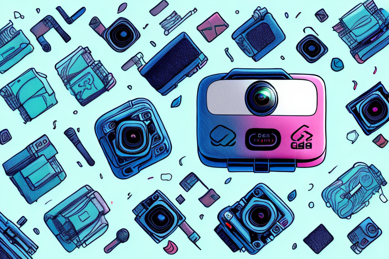 A gopro camera in various settings
