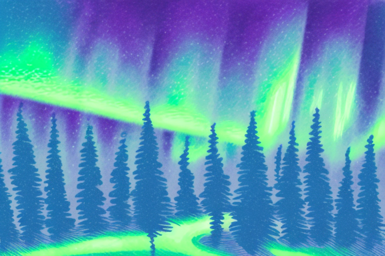 The northern lights in the night sky