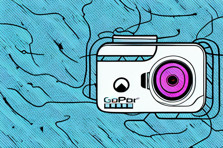 A gopro camera with a battery icon that is running low