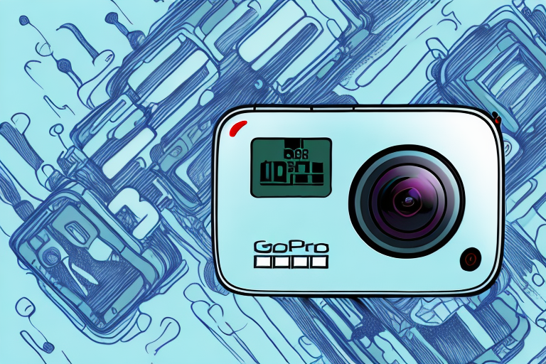 A gopro hero 4 camera with a memory card inserted
