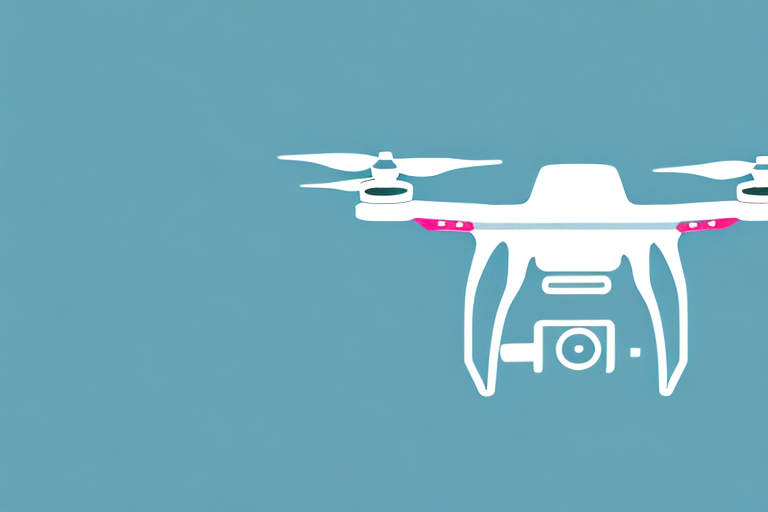 A drone in flight with a battery icon in the background