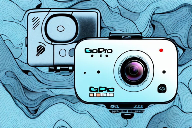 A gopro camera with its accompanying remo remote control