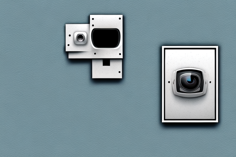 A wall with a hidden camera embedded in it