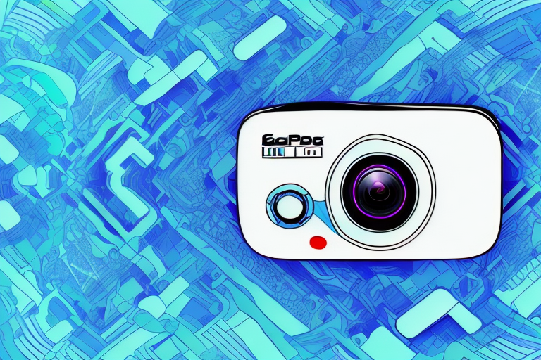 A gopro camera with a time warp effect around it