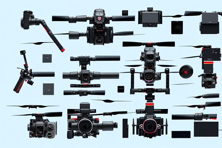 A dji ronin m camera gimbal with its components and features