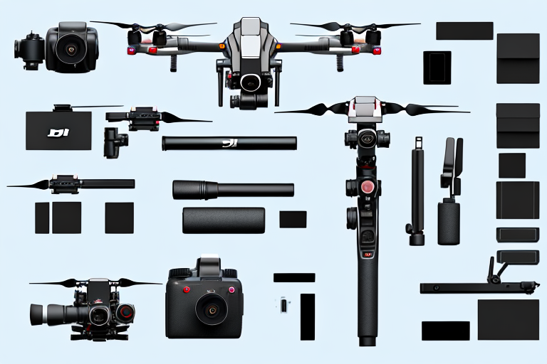 A dji ronin s camera stabilizer and its accessories