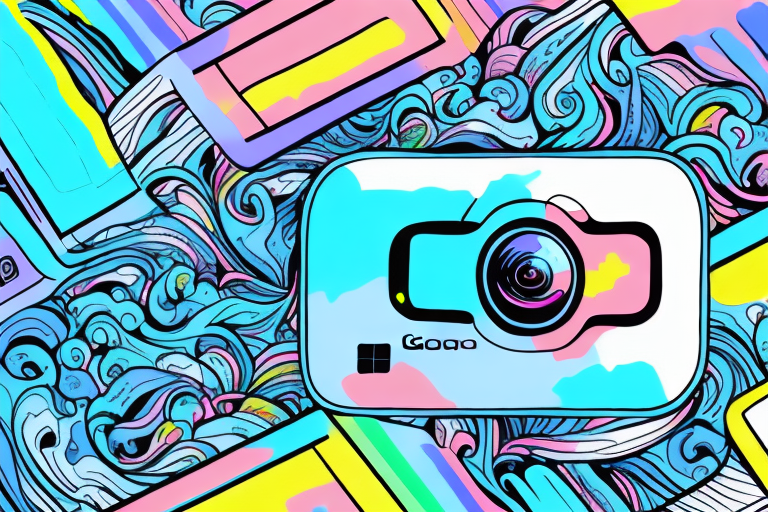 A gopro camera with a variety of color settings