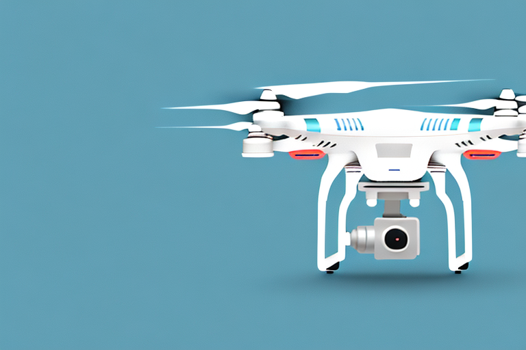 A drone in flight mode