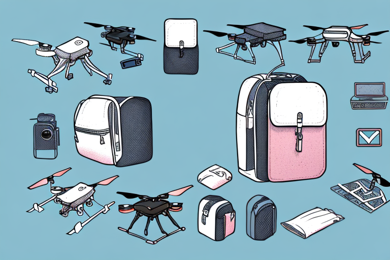 A drone in a backpack